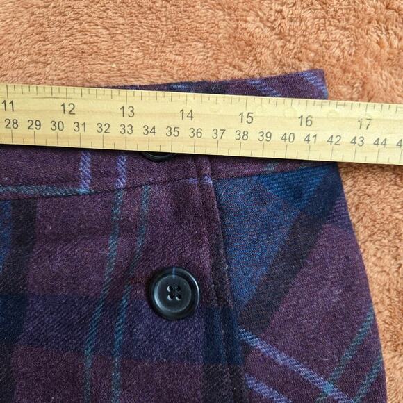 Woolrich Womens Y2K Wool Plaid Mini Skirt Sz 8 Scandi Preppy Old Money Academia - Picture 11 of 12
